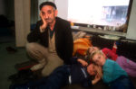 1992. Refugiés musulmans dans un centre d'hébergement en Bosnie centrale.